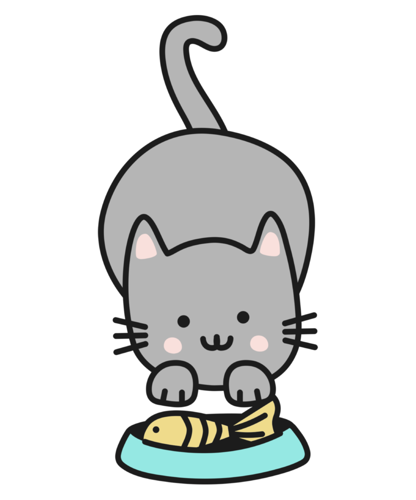cat eating